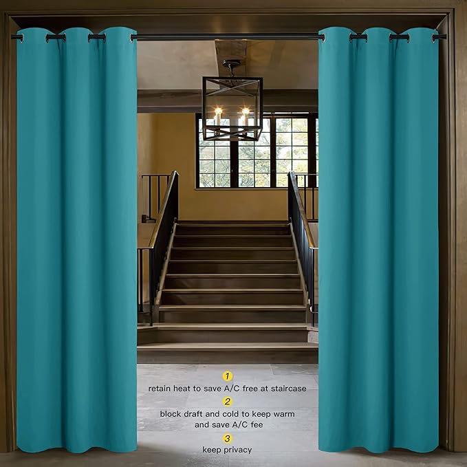 NICETOWN Sound Barrier Door Curtain, Laundry Divider - Image 2