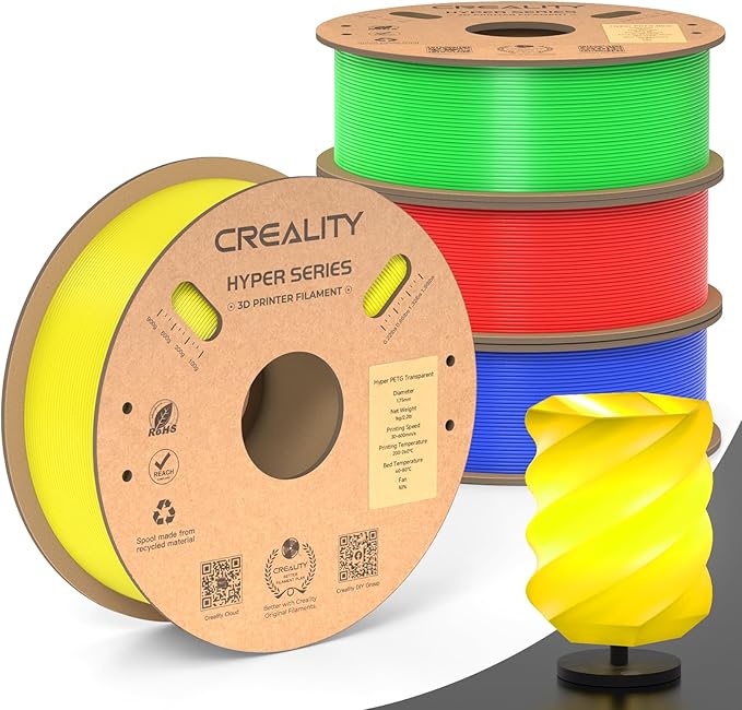 Creality Hyper PETG Filament 4KG, High Speed 30-600mm/s 3D Printer Filament PETG by Creality