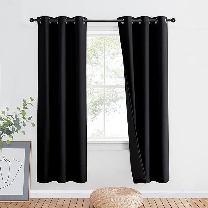 NICETOWN 100% Blackout Window Curtain Panel, Full Light Blocking Drape by NICETOWN