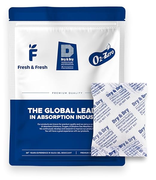 Dry & Dry 50 Gram Silica Gel Packets Desiccants, Silica Packets by DryDry