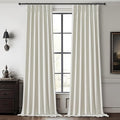 Tall Curtains for Living Room 108 Inches Long, Linen Pinch Pleated 100% by QJMYDECO