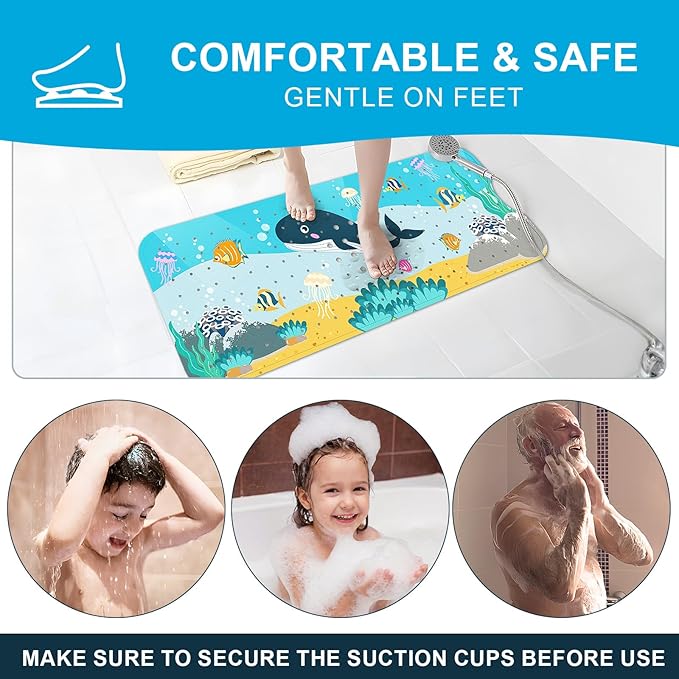 XIYUNTE Baby Bath Mat for Tub Non Slip Kids Bath Mat - Image 7