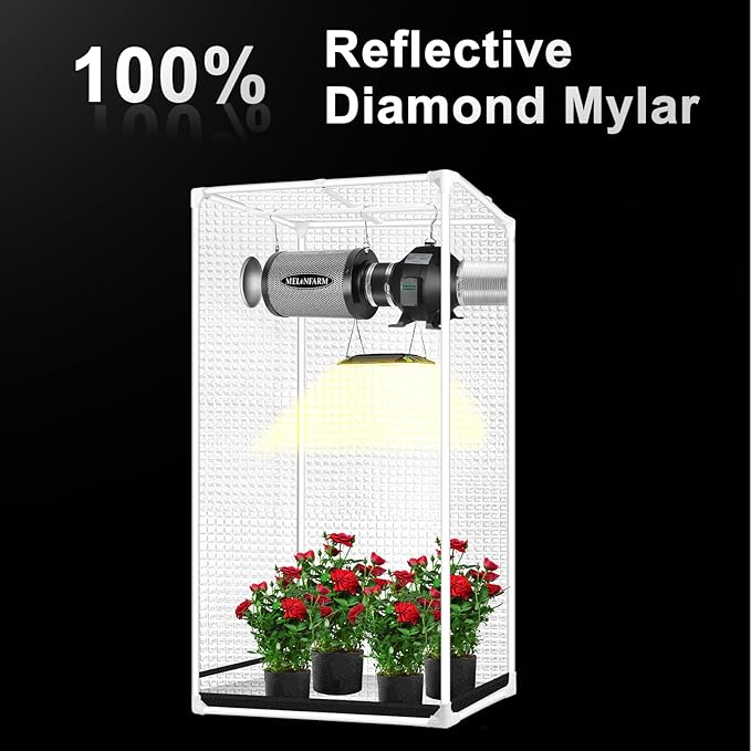 MELONFARM 34"x34"x72" Grow Tent, Double Transparent Viewing Door Indoor Grow - Image 3