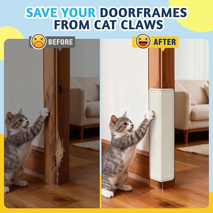 Door Protector from Cat Scratching 19.6" x 7.8" Cat Wall Corner Scratcher - Image 3