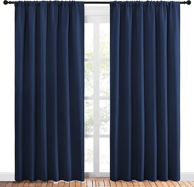 NICETOWN Living Room Curtains, Home Decorations Thermal Insulated Solid Rod - Image 2
