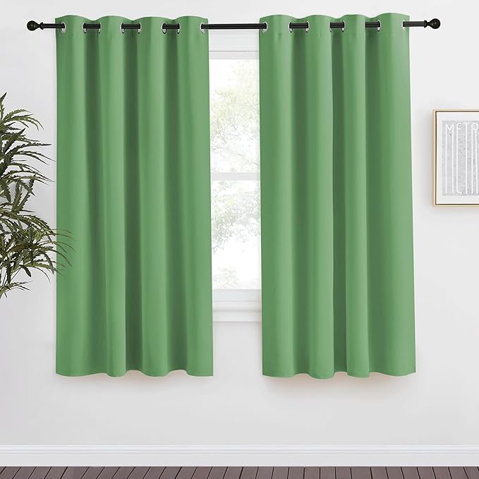 NICETOWN Blackout Curtain 68 inch Long, 55 inches Width, 1 Panel, Forest Green by NICETOWN