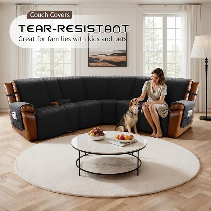 Arfntevss Recliner Sectional Couch Covers - Image 5