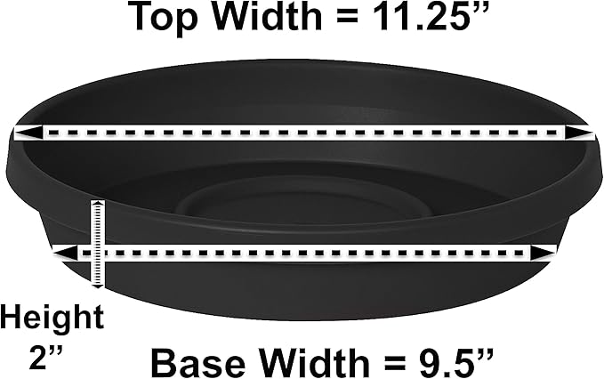 Bloem Terra Resin Saucer Tray: 9.25" Bottom Width - Image 2