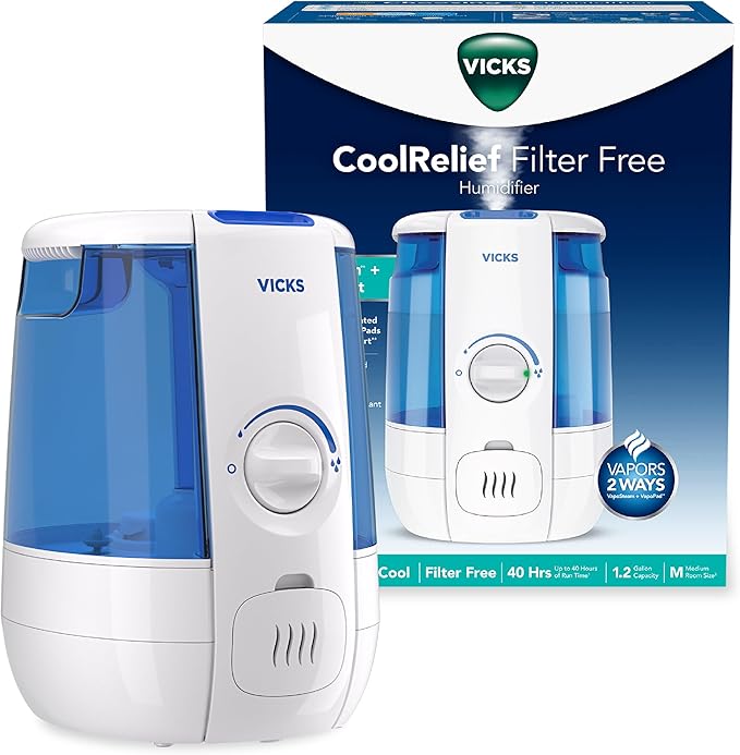 Vicks CoolRelief Cool Mist Humidifier Small to Medium Room Vaporizer by VicksDevices