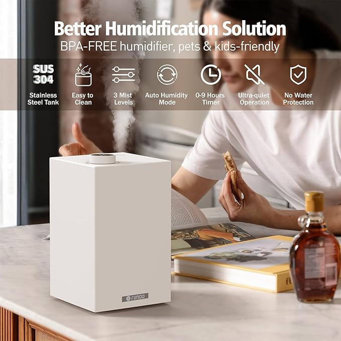 Stainless Steel Humidifier, Cool Mist Humidifiers - Image 2