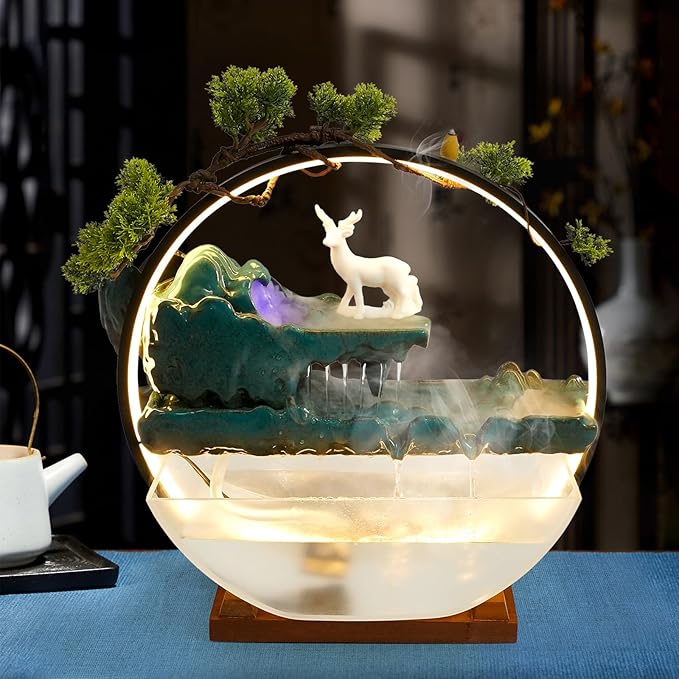 Tabletop Decoration Water Fountains Indoor Waterfall Fountains Humidifie - Image 8