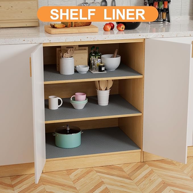 FLPMIX Kitchen Cabinet Shelf Liner: 19" Wide Waterproof Under Sink Mat - Image 2