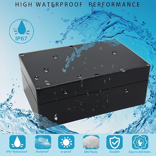 Watertight Junction Box, IP67 Waterproof Project Box Durable ABS Plastic - Image 7