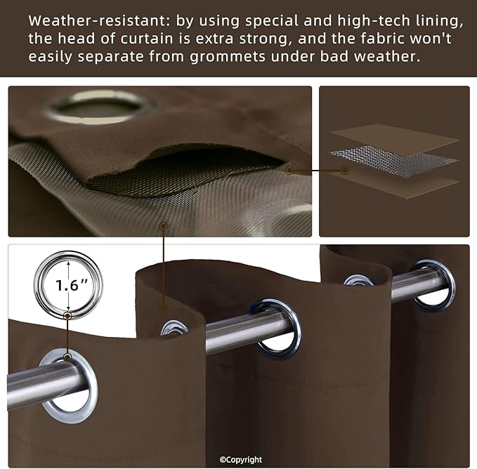 Water Proof Outside Curtains W84 x L84 - Image 3