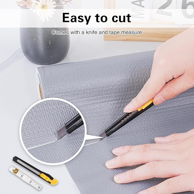 Drawer and Shelf Liner for Kitchen Cabinet, Non-Adhesive Cabinet Liner 12in x - Image 5