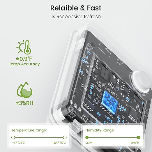 MOCREO WiFi Reptile Hygrometer Indoor Thermometer, Smart Humidity and - Image 5
