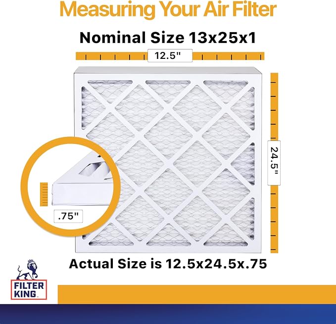 Filter King 13x25x1 Air Filter | 6-PACK | MERV 13 HVAC Pleated A/C Furnace - Image 2