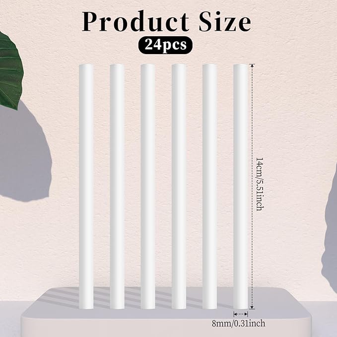 24 Pcs Humidifier Wicks Sticks Diffuser Wicks Replacement Cotton Refill Stick - Image 2