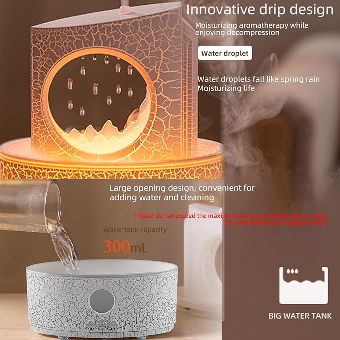 Aromatherapy Humidifier for Sleep Relaxation, Raindrop Humidifiers, - Image 6