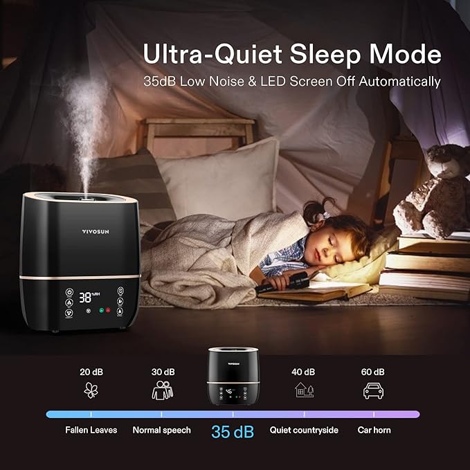 VIVOSUN 2-in-1 Warm and Cool Mist Humidifier, 5L Indoor Ultrasonic Air - Image 4