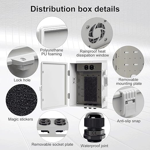 Outdoor Electrical Junction Box, ABS Water Resistant Enclosure - Image 6
