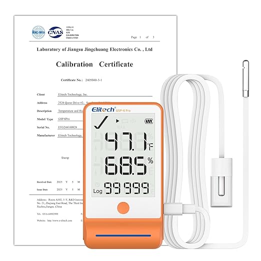 Elitech GSP-6G Bluetooth Data Logger Temperature Humidity by Elitech