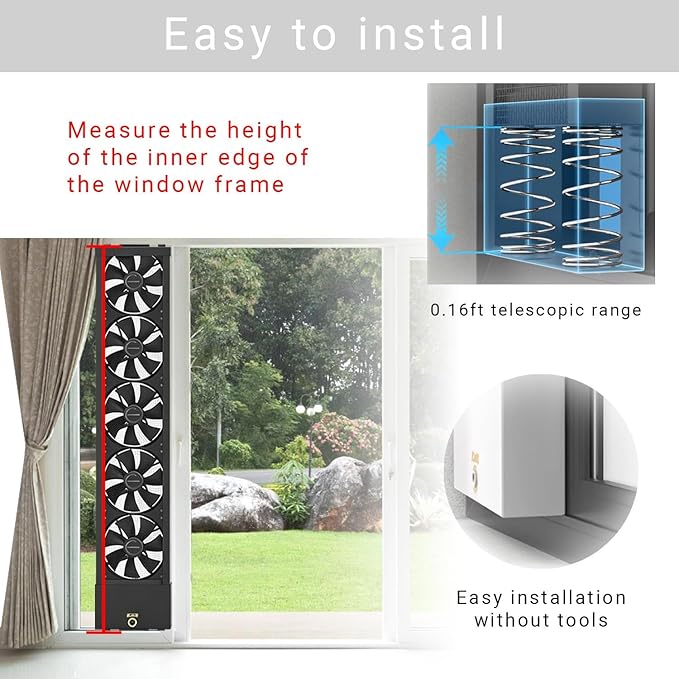 Retractable Window exhaust fan No need to drill holesembed ded installation - Image 2