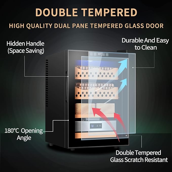 Electronic 50L Cigar Cooler Humidor, Built-in Humidification System - Image 5
