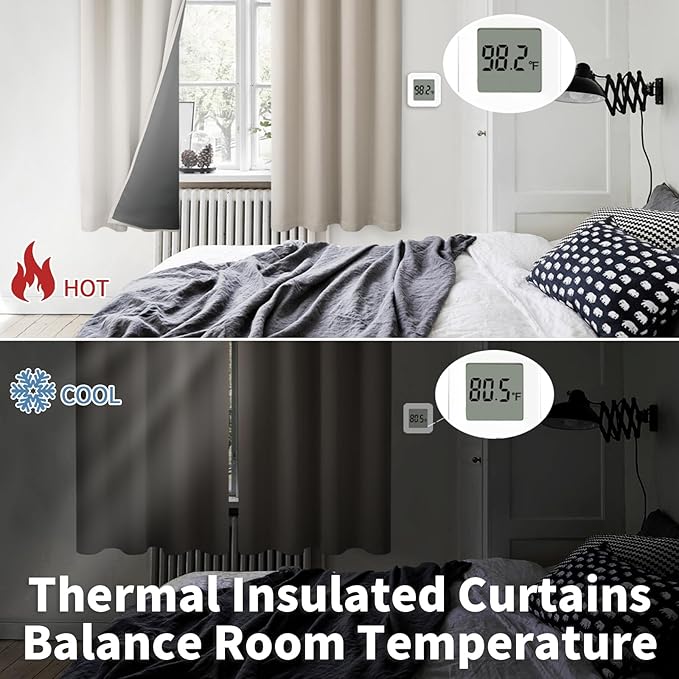 BGment 100% Blackout Curtains for Bedroom Window 84 Inch Length 2 Panels - Image 4