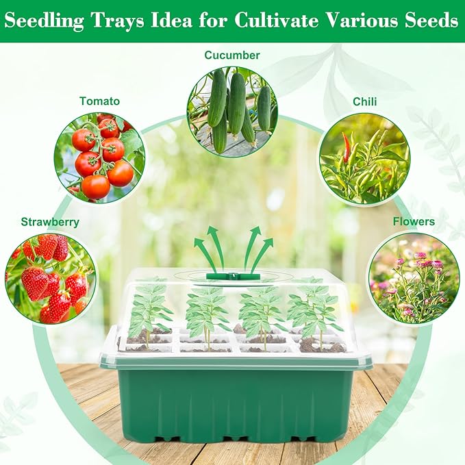 Reusable Silicone Seed Starter Tray, 96 Cells Seed Starter Kit - Image 8