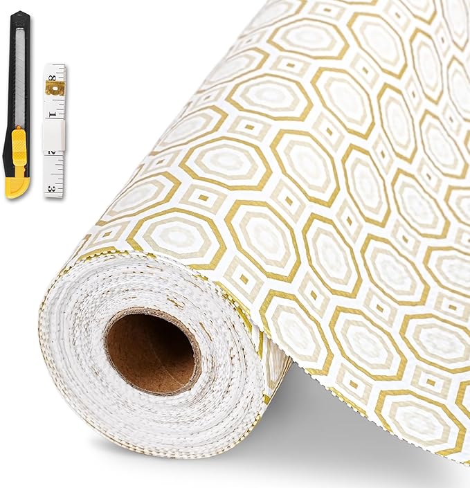 Drawer and Shelf Liner for Kitchen Cabinet, Non-Adhesive Cabinet Liner 18in x by GTJ