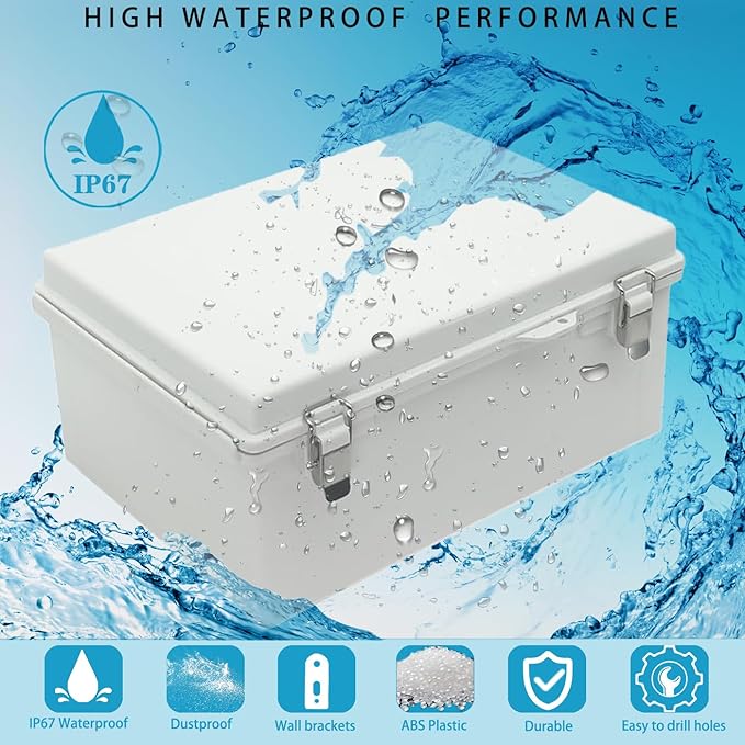 Waterproof Outdoor Electrical Box Junction Box Weatherproof IP67 ABS Plastic - Image 2