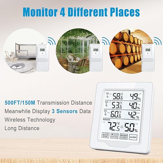 Indoor Outdoor Thermometer Wireless - Image 3