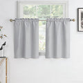 Easy Home 2 Panels Blackout Tier Curtain by EasyHome