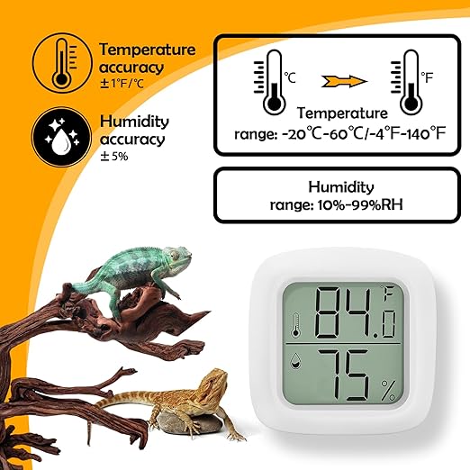 2 PCS Reptile Thermometer and Humidity Gauge - Image 6