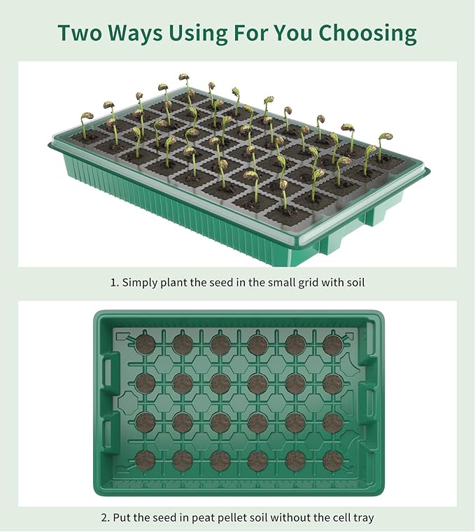 Seed Starter Tray, 80-Cells Seedling Starter Trays - Image 4