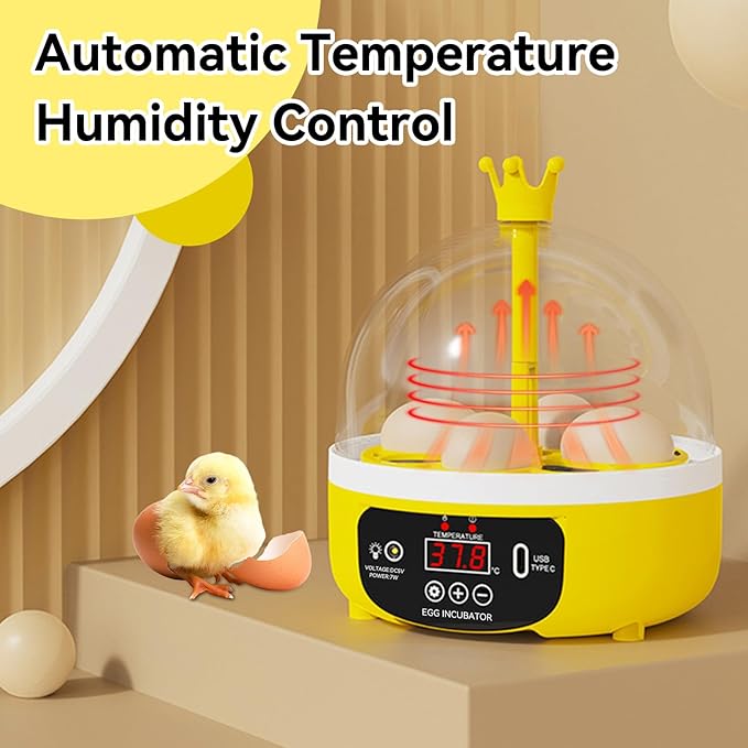 Mini Egg Incubator, 4 Egg Incubator Household Hatching Machine Automatic - Image 2