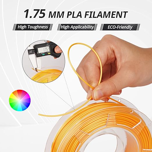 AMOLEN PLA 3D Printer Filament PLA Filament 1.75mm Silk Filament Bundle - Image 3