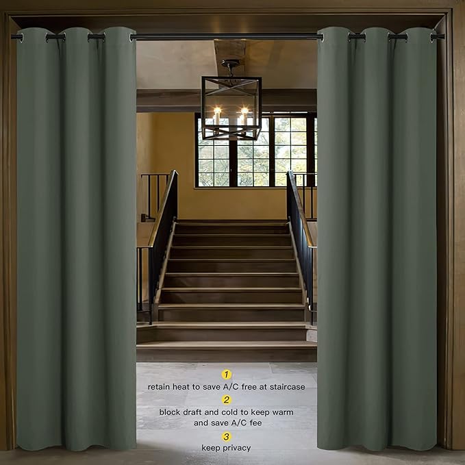NICETOWN Curtains & Drapes for Door Tapestry, Sound Noise Canceling Room - Image 2