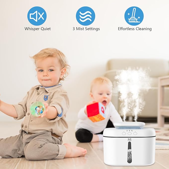 SZO Humidifiers for Bedroom Large Room, 2.5L Dual Nozzle Cool Mist Humidifier - Image 3