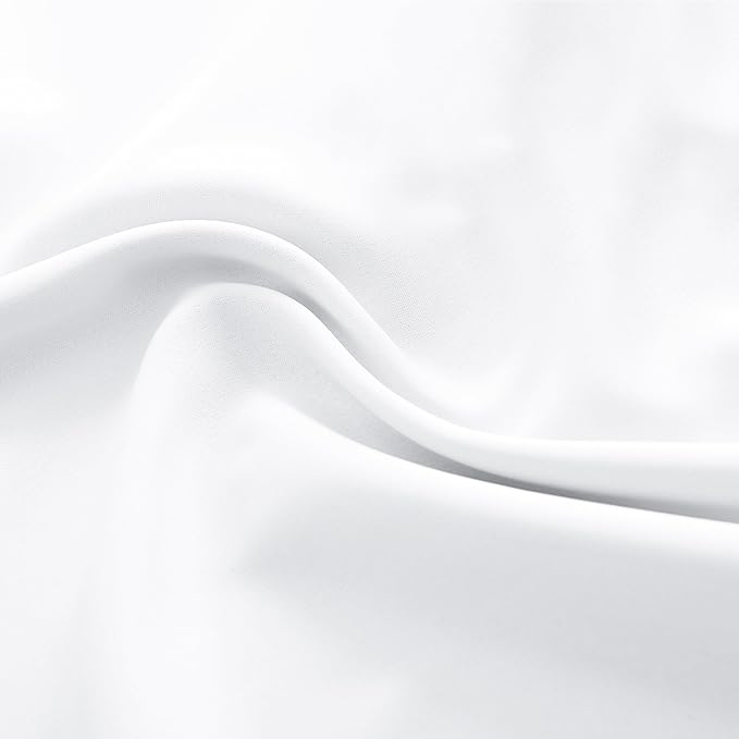 DONREN Pure White Room Darkening Curtains - Image 6
