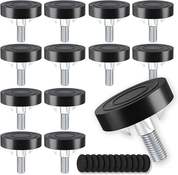 Adjustable Leveling Feet: 12pcs, M6 T-Nuts & Floor Protectors, Heavy Duty by Unknown