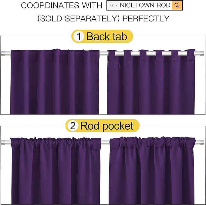 NICETOWN Bedroom Blackout Draperies - Image 3