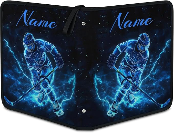 Custom Hockey Card Binder, Personalized 9 Pocket Trading Card Binder Fits 900 - Image 2