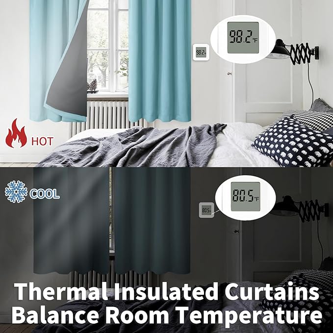 BGment 100% Blackout Curtains for Bedroom 84 Inch Length, Full Room Darkening - Image 4
