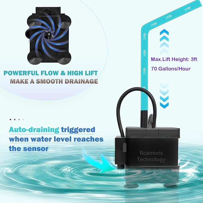 Small Pump With Level Sensor 110V Automatic Submersible Water Pump Mini HVAC - Image 4
