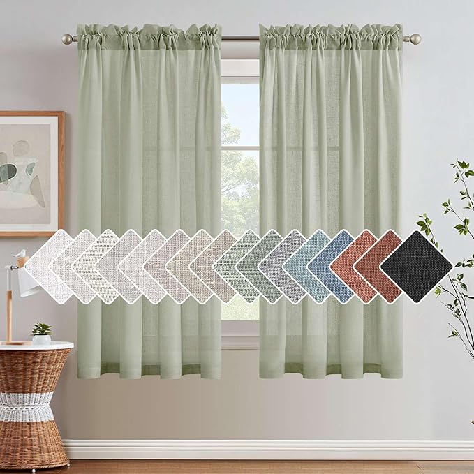 H.VERSAILTEX Light Filtering Linen Textured Curtains by HVERSAILTEX