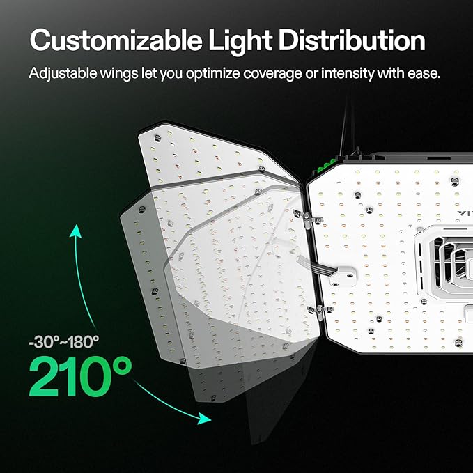 VIVOSUN AeroLight Wing AW200, Tunable Spectrum, LED Grow Light 200W - Image 5