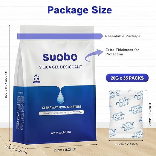 Silica Gel Packets, 20 Gram 35 Packs Desiccant Packs - Image 6