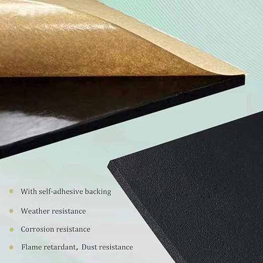 4 Pieces Adhesive Foam Padding 1/8 in Thick X 4 in X 4 in, Anti Vibration Pads - Image 3